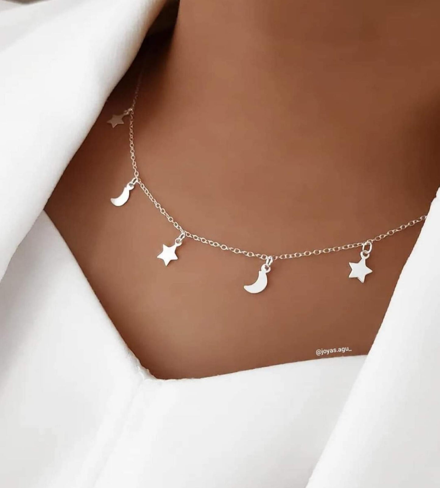 Collar Luna y Estrellas