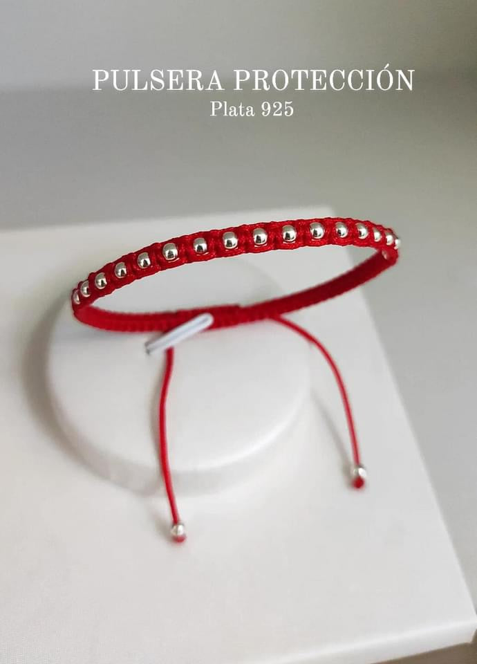 Pulsera Hilo Rojo Bolitas