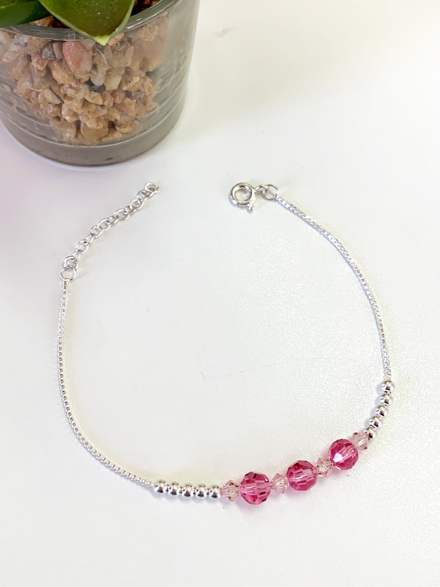 Pulsera Circón Rosa