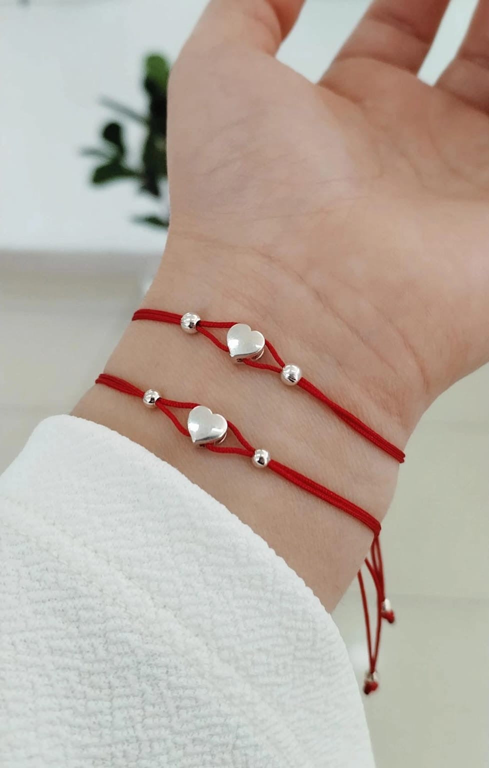 Pulsera Hilo Rojo Corazón