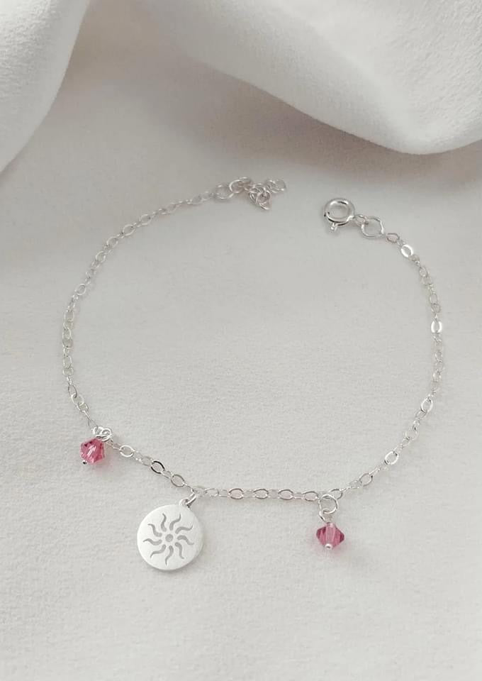 Pulsera cristal rosa