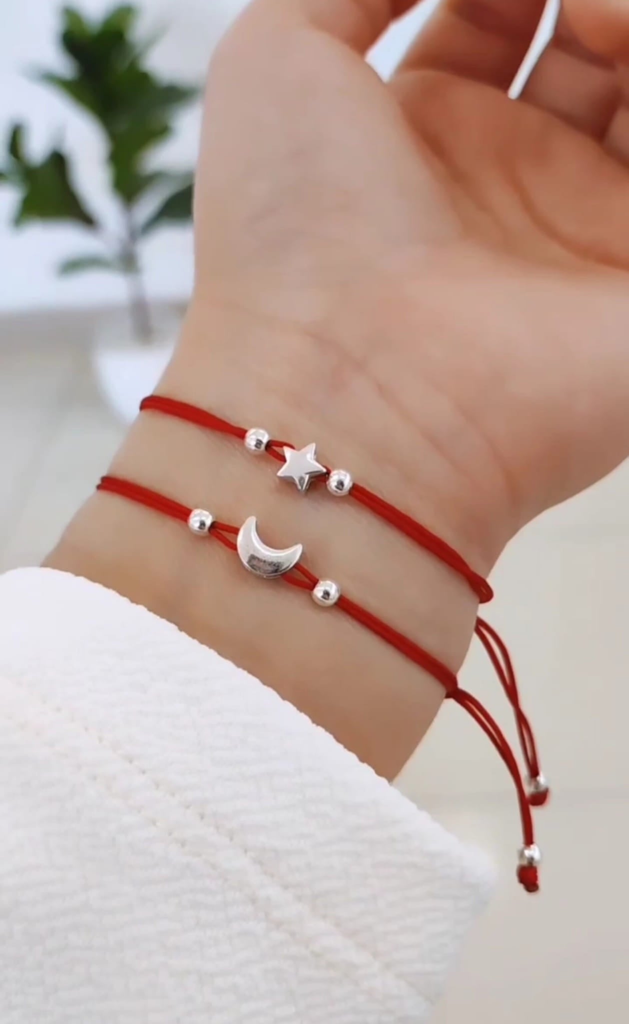 Pulsera Hilo Rojo Luna 🌙