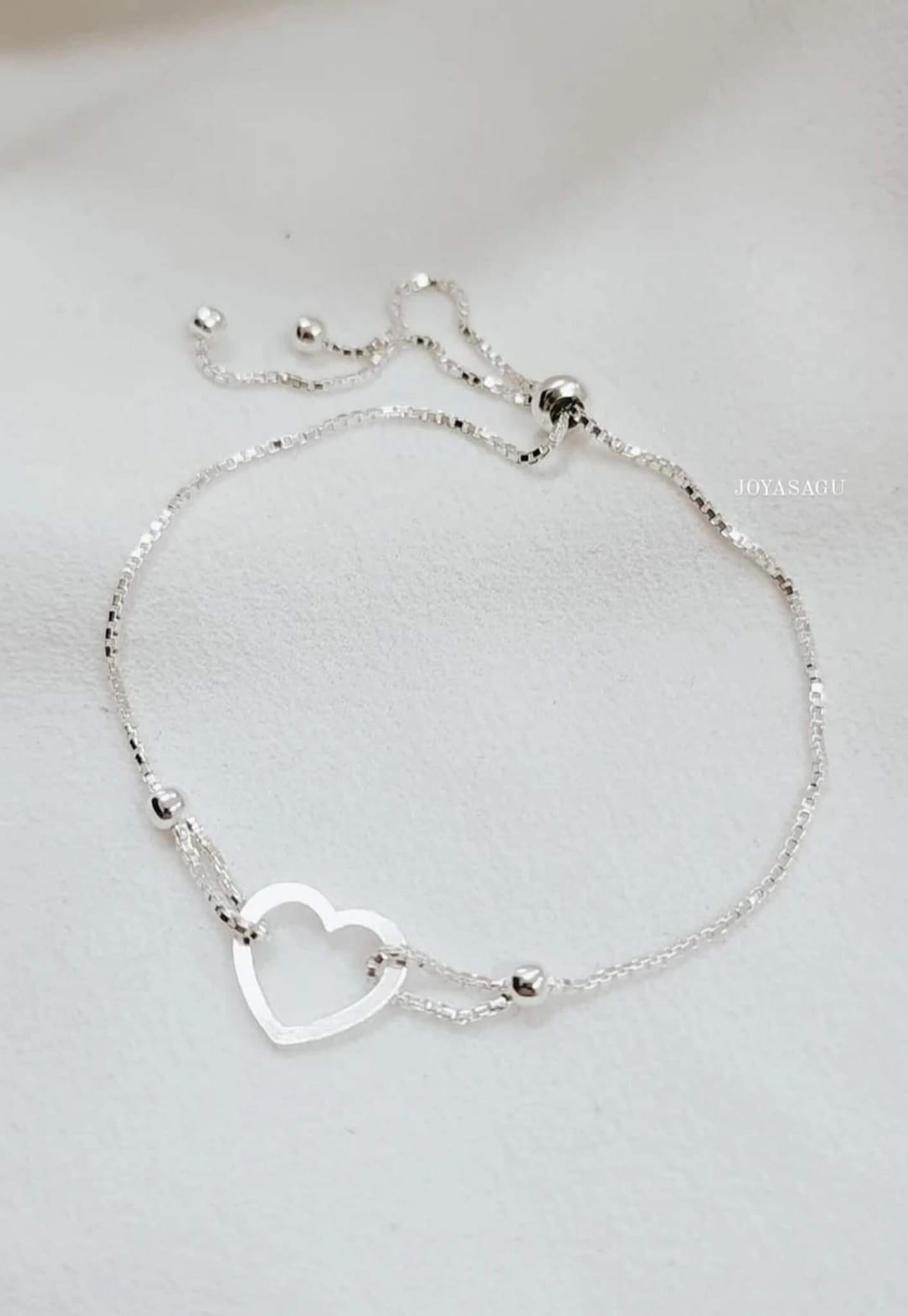 Pulsera ajustable corazón